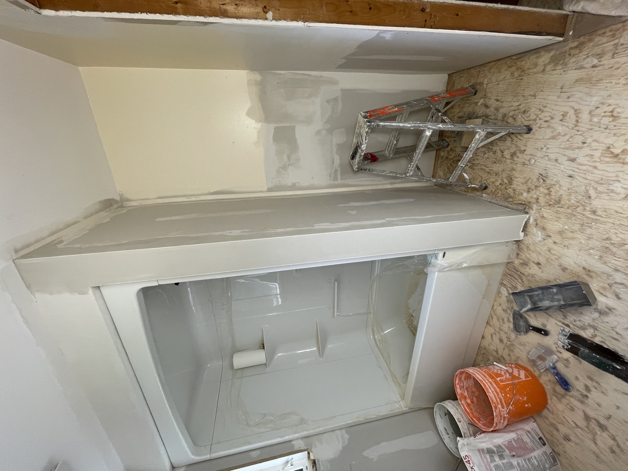 Luxury Bathroom makeover with new shower tub.