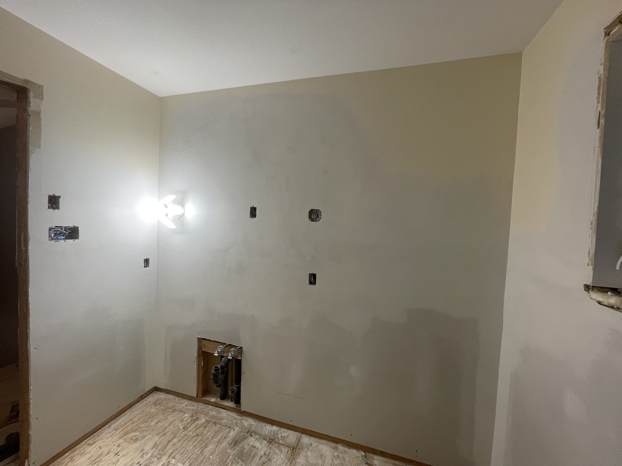 Luxury Bathroom makeover wall repair